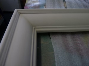 Close up of mirror frame